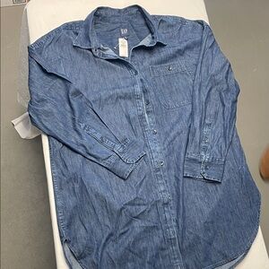 GAP Classic Blue Denim Button-Up Shirt